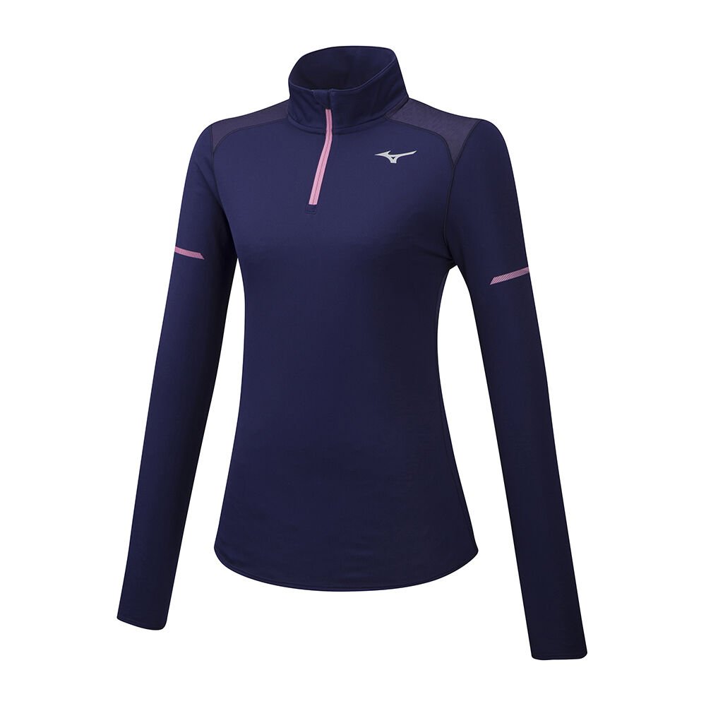 Damske Treningove Oblecenie Mizuno Alpha LS HZ Bezecke Nachový Vypredaj RUFD05736